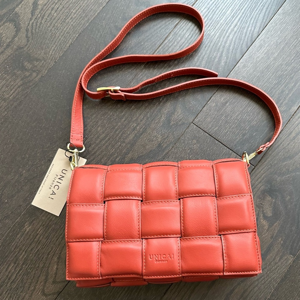 Unica! Firenze Crossbody Burnt Orange Leather Bag | Purse
